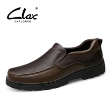 CLAX/Мужская официальная обувь; Мужские модельные туфли из натуральной кожи; слипоны; Мужская обувь; Свадебная обувь; большие размеры