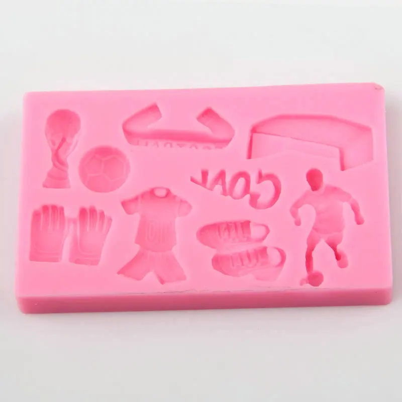 Футбольная тема силиконовая форма торт с глазурью Конфеты Sugarcraft для выпечки