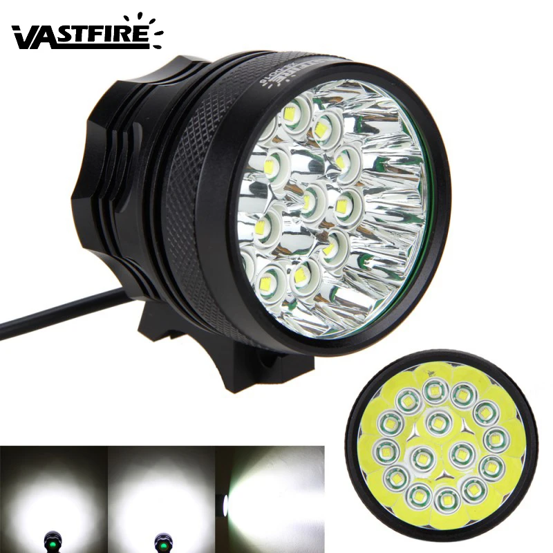 Cycling Bike Light Accessories 20000Lm 15x XML T6 LED Bicycle Headlight