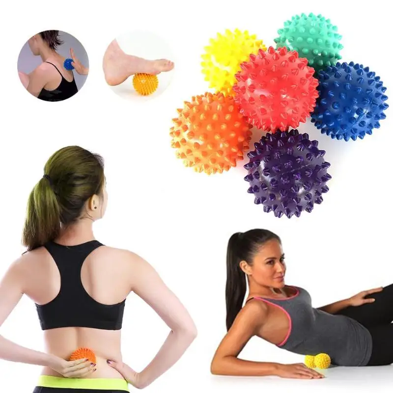 PVC Spiky Massage Ball Trigger Point Sport Fitness Hand Foot Pain Stress Relief Muscle Relax Ball Fitness Accessories