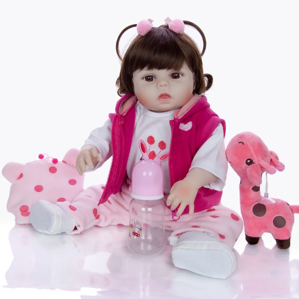19 ''48 см силиконовая кукла для новорожденного, кукла для ванны, Реалистичная, для новорожденного, Детская кукла «Принцесса», Boneca Bebes Reborn Menina, детская игрушка