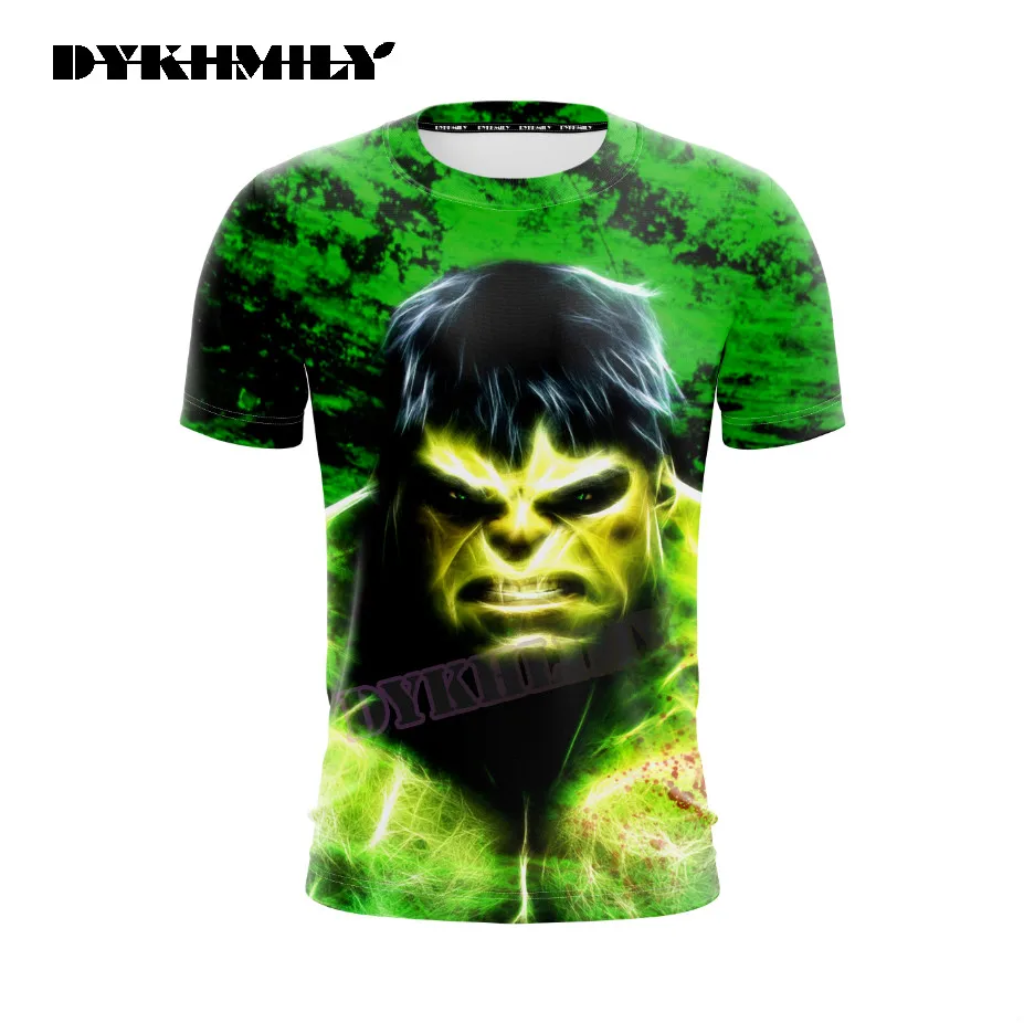 Dykhmily The Incredible Hulk Cool Movie T shirt Hulk Portrait Green