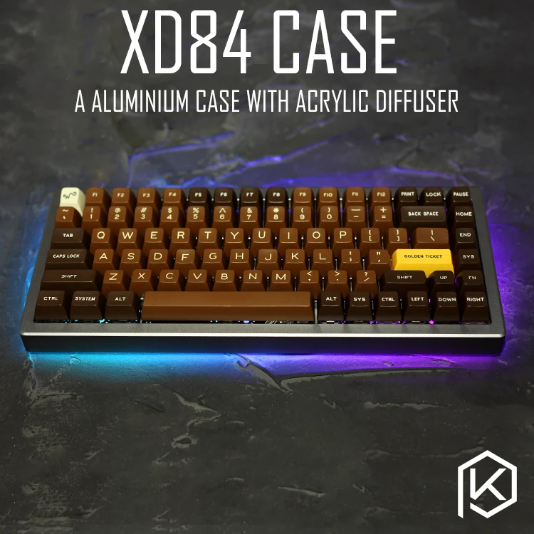 Geanodiseerd Aluminium case voor eepw84 xd84 custom keyboard acryl panelen diffuser kan ondersteuning Rotary brace supporter Geanodiseerd Aluminium case voor eepw84 xd84 custom keyboard acryl panelen diffuser kan ondersteuning Rotary brace supporter