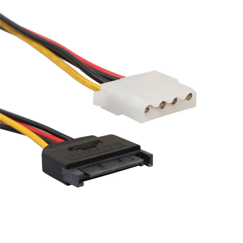 Mosunx 2 шт. SATA 15 PIN типа папа Мощность подходит для Molex IDE/SATA 4 контактный разъем привод