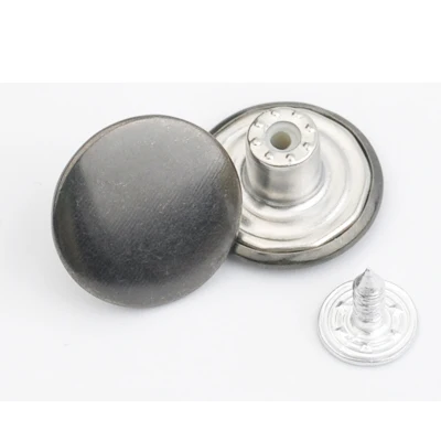 Черный никель DIY 100 шт 17 мм джинсовые пуговицы со стойками металлическая латунная Кнопка серебро, черный, медь, бронзовый цвет с алумом ногтей JB-002 - Цвет: Черный никель