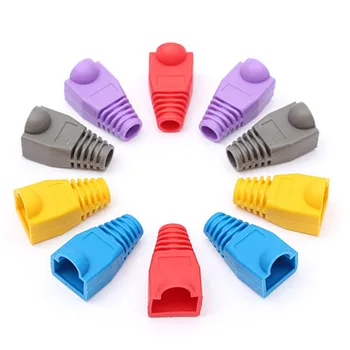 

100pcs rubber modular connector plug protection head cover guide cap for RJ45 CAT5 / 6 new products