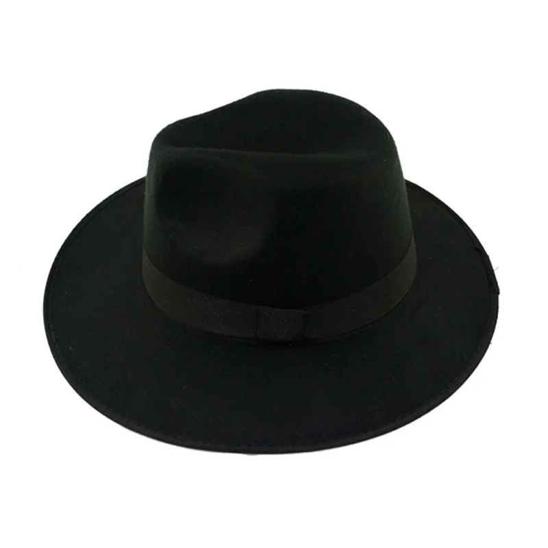 2015 Hot Sale Kentucky Derby Hats Classical Mens Wide Brim Felt Wool Fedora Hats For Floppy Cloche Cap Cool For YY0727