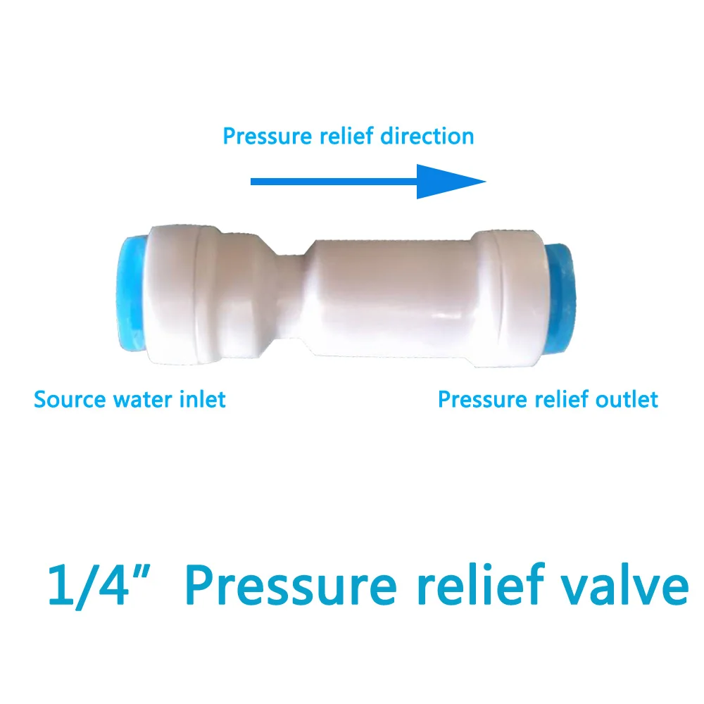 1 шт. 1/" клапан сброса давления воды регулятор снижения давления воды 1/4" OD шланг быстрое соединение RO система обратного осмоса