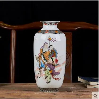 Керамическая классическая ваза в китайском стиле, современная модная ваза для украшения дома - Цвет: G