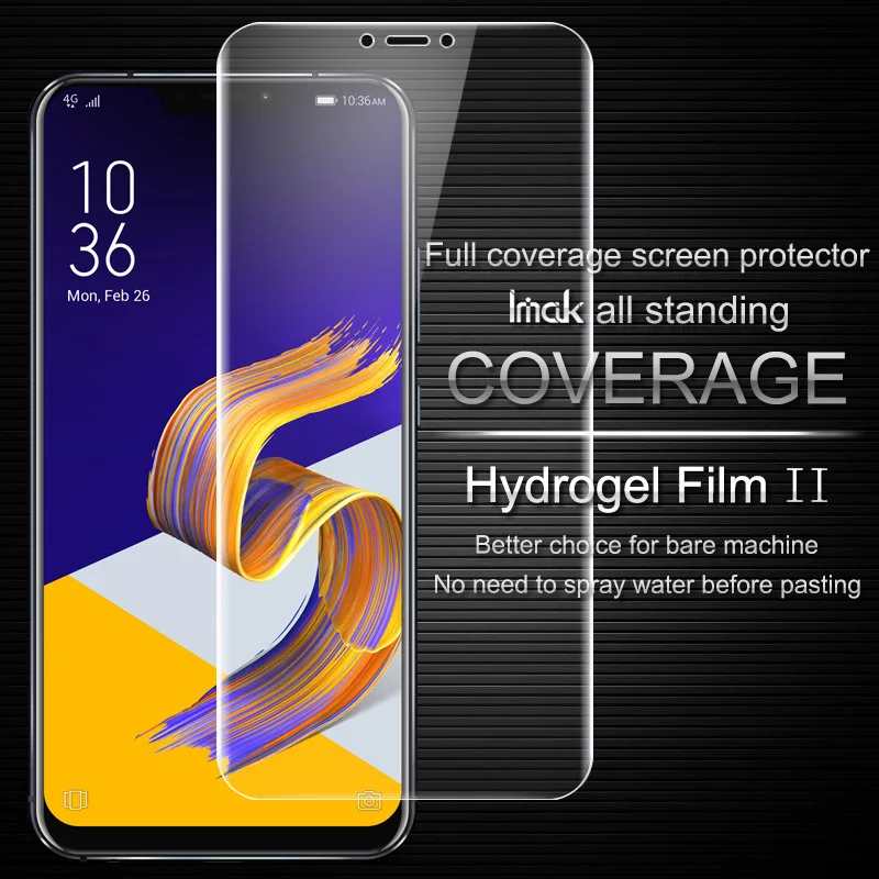

Imak Anti Glare Hydrogel 2th Gener Film for Asus Zenfone 5 5z ZE620KL ZS620KL 3D Full Cover Protector Screen Protector Film