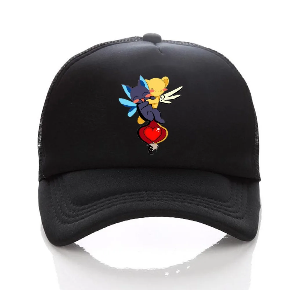 Япония Аниме Cardcaptor Sakura шляпа Женская Мужская Черная бейсбольная Кепка Snapback Регулируемая сетчатая Кепка Косплей печать Солнцезащитная шляпа