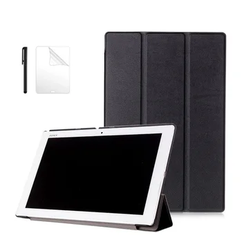 

Ultra Slim Flip PU Leather Case for Sony Xperia Z2 10.1 inch Magnetic Leather Stand Protective Funda Tablet Case+film+pen