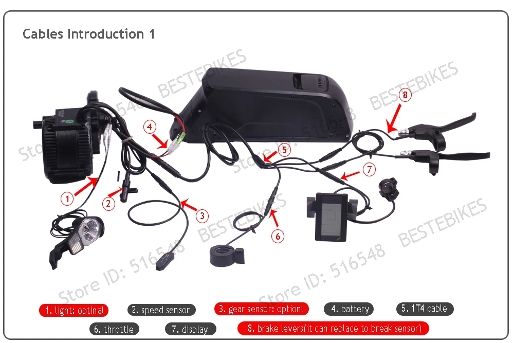 Clearance Bafang 8fun bbs01 bbs02 bbshd motor controller 250W/350W/500W/750W/1000W Bafang mid drive motor kit controllers replacement 2