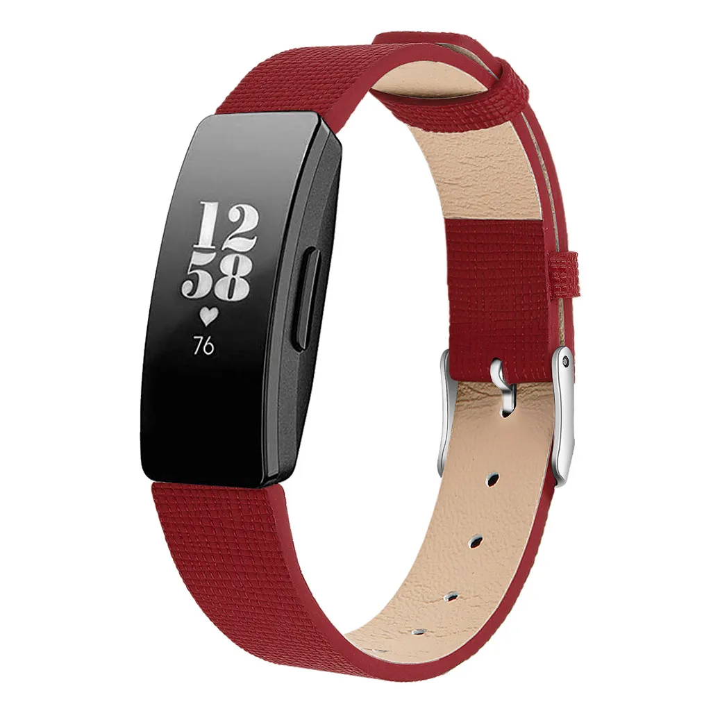 Ouhaobin кожаный ремешок для часов для Fitbit Inspire/Inspire HR Сменные Ремешки для наручных часов ремешок из нержавеющей стали Пряжка 430#2