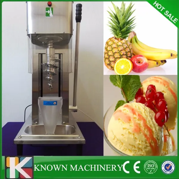 Высокая эффективность компрессора фруктовых и ореховых мягкого мороженого нержавеющей стали блендер миксер машина