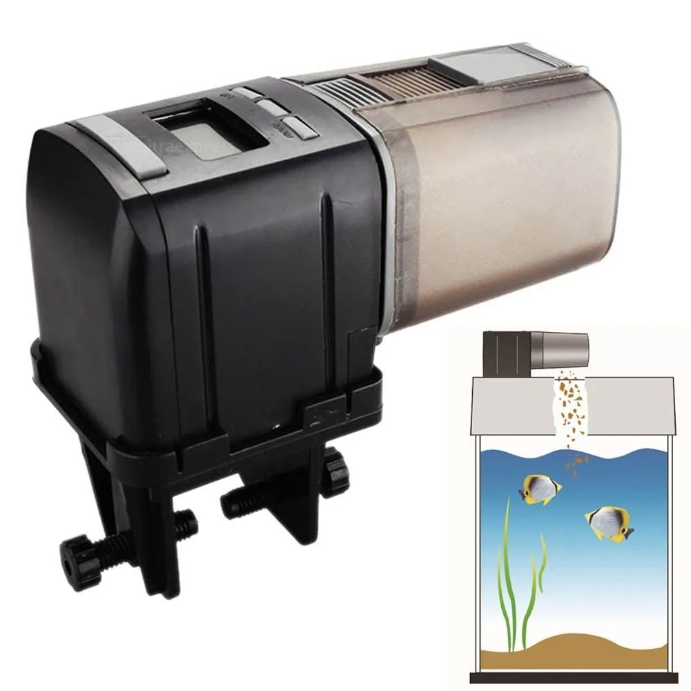 Home Programmable Mini Auto Fish Feeder Feeding Aquarium Tank Automatic