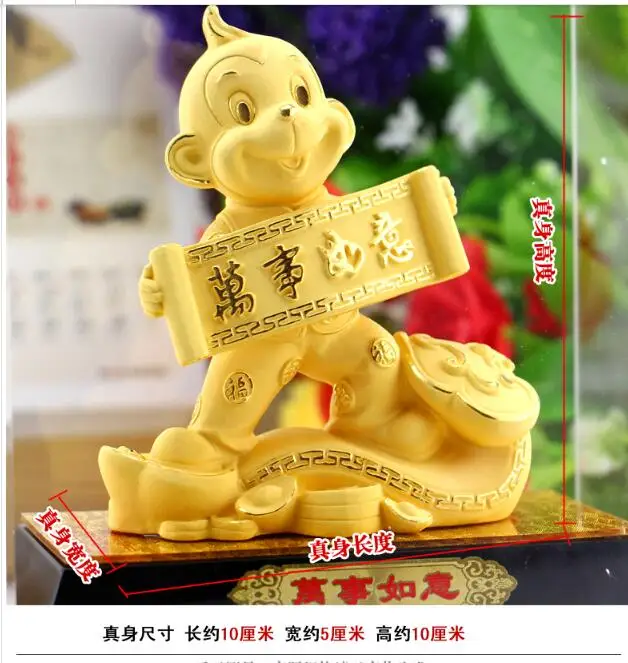 Фэн шуй песок двенадцать знаков зодиака обезьяна плюшевая талисман кабинет