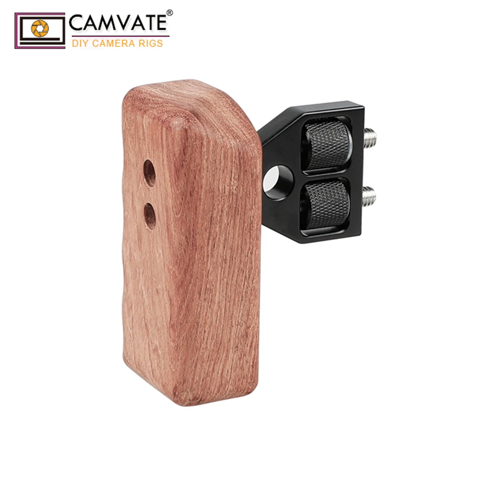 Najtaniej CAMVATE DSLR drewniany uchwyt rękojeści (lewą rączkę) do klatki wideo DV Rig Camara Fotografia akcesoria C1242