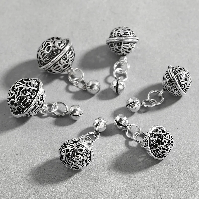 

Fancy 925 Sterling Silver Jingle Bells Charms 12x13mm 15x16mm Silver Jewelry Pendants Accessories For Christmas DIY Gift Finding