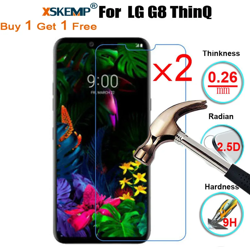 XSKEMP 2 шт. стекло для LG G8 ThinQ / G8s K50 K40 V50 ультратонкое закаленное Защита экрана