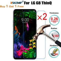 На Алиэкспресс купить стекло для смартфона xskemp 2pcs glass for lg g8 thinq / g8s thinq / k50 / k40 / v50 thinq ultra slim tempered glass screen protector protective film