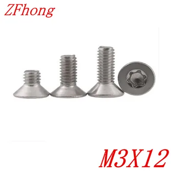 

500pcs/lot M3*12 m3 x 12 Flat torx countersunk head machine screw