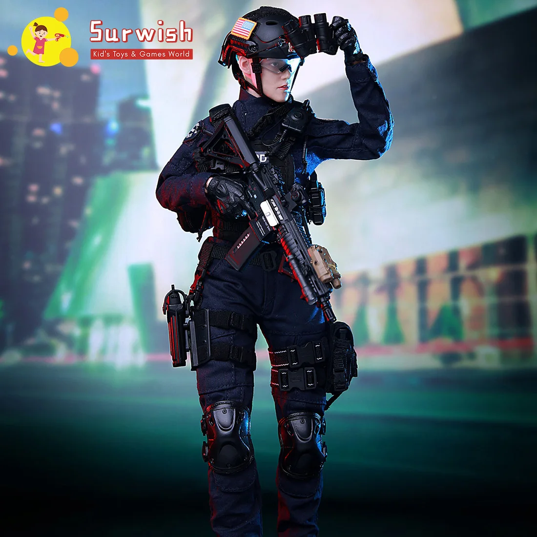 

Surwish 30cm High Minitimes 1/6 Swat Women Soldier Model Action Figure Model For Kids Adults Model Building Toys Hobbies