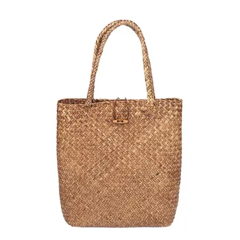 

High Quality Hand-Woven Large Rattan Flower Basket Straw Totes Bag Tote Bag Travel Handbag For Women