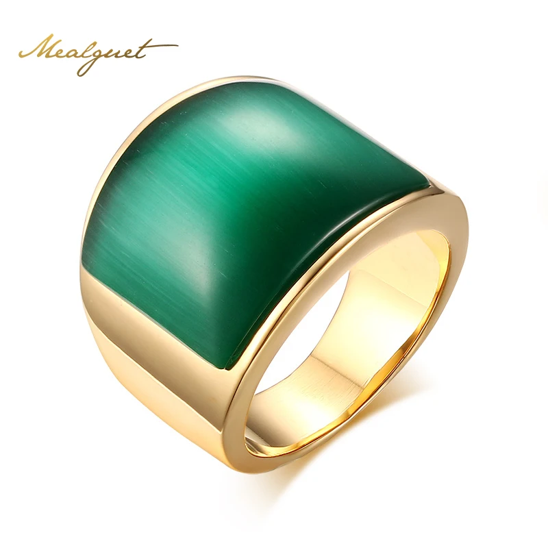 Prix pour Meaeguet Mode Femmes Big Stone Anneaux De Mariage Bijoux En Acier Inoxydable Vert et Brun Pierre Anneaux pour les Femmes Parti Bijoux Prix pour Meaeguet Mode Femmes Big Stone Anneaux De Mariage Bijoux En Acier Inoxydable Vert et Brun Pierre Anneaux pour les Femmes Parti Bijoux