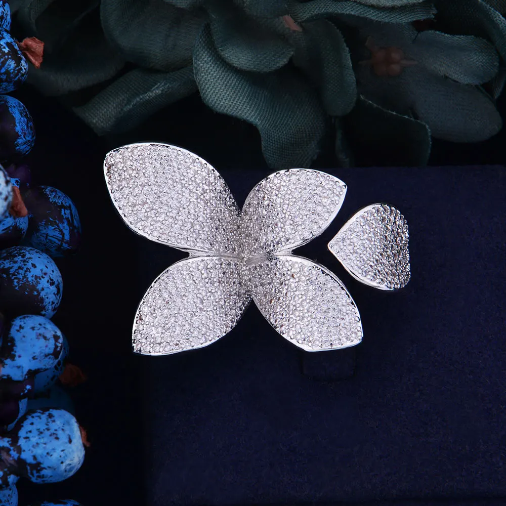 GODKI модное роскошное Брендовое Новое обручальное регулируемое кольцо с кубическим цирконием AAA для женщин, блестящее элегантное кольцо ручной работы для женщин