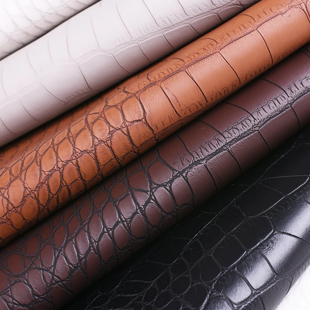 

100*138CM Crocodile PVC Faux Leather Fabric for Shoes Bag Luggage DIY Accessories Craft 0.8mm Faux Synthetic Leather DIY00030