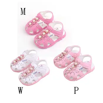

Fashion Summer Baby Girl Sandals Breathable Anti-Slip Hollow Design Floral Sandals Toddler Soft Soled Shoes 2019 New Baby Shoes