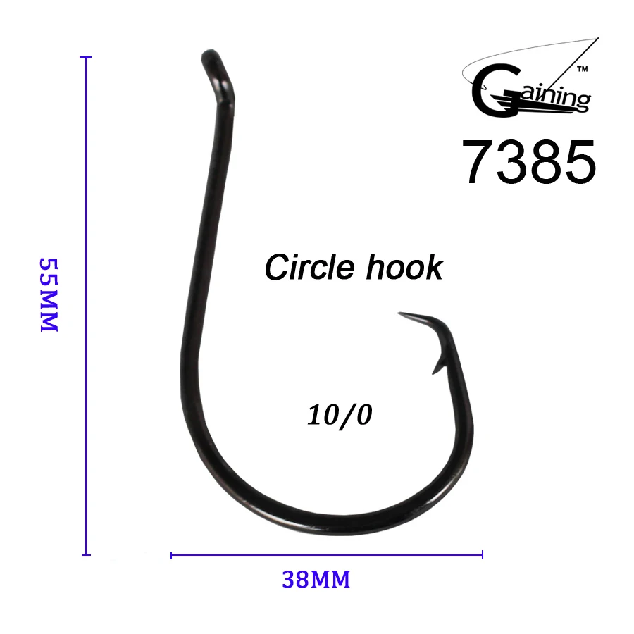 

50 X 10/0 Japanese Fishing Hooks Stainless Steel Carbon Chemically Sharpened Octopus Circle Hook Fishing Tackle Fishing Hook