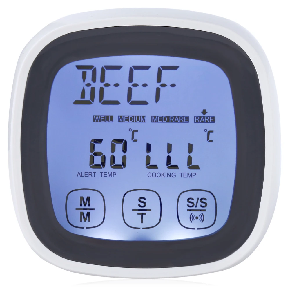 

Mini LCD Touch Screen Tigital Timer BBQ Thermometer Kitchen Cooking Food Meat Thermometer with Probe Cooking Thermometer
