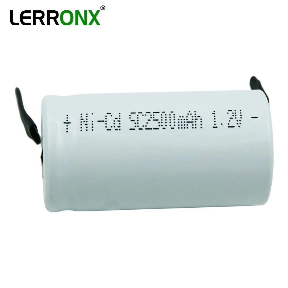 Никель кадмиевая аккумуляторная батарея LERRONX Sub C sc 1 2 в 2500 мАч|Перезаряжаемые