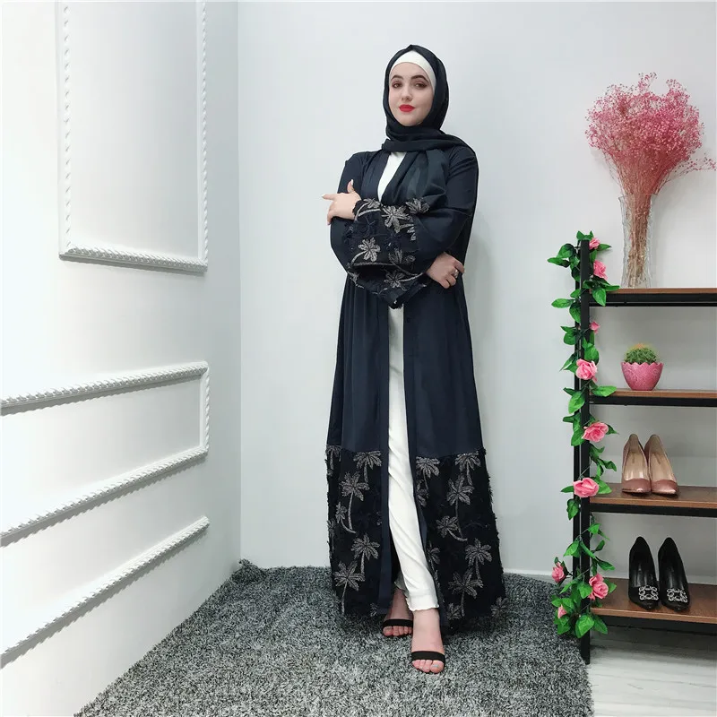 Кафтан Абаи кимоно кардиган Дубай, Турция мусульманское платье хиджаб Рамадан Абая для женщин джилбаба Кафтан Исламская Костюмы Elbise
