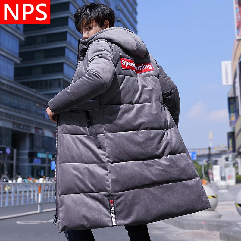 

Winter Men Jacket Male Snow Coat Hooded Coat Snow Wear Long Men's Padded Parka Cotton Black Red 3XL