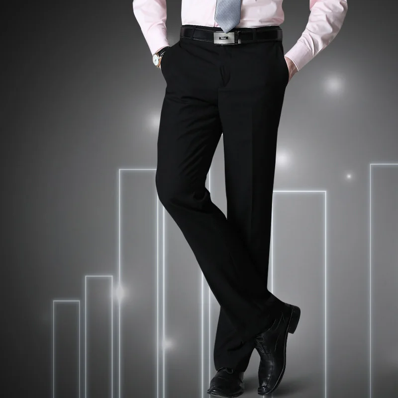 Мужские брюки больших размеров S = 27-40, черные мужские брюки, облегающие деловые брюки, Брендовые мужские весенние, китайская одежда