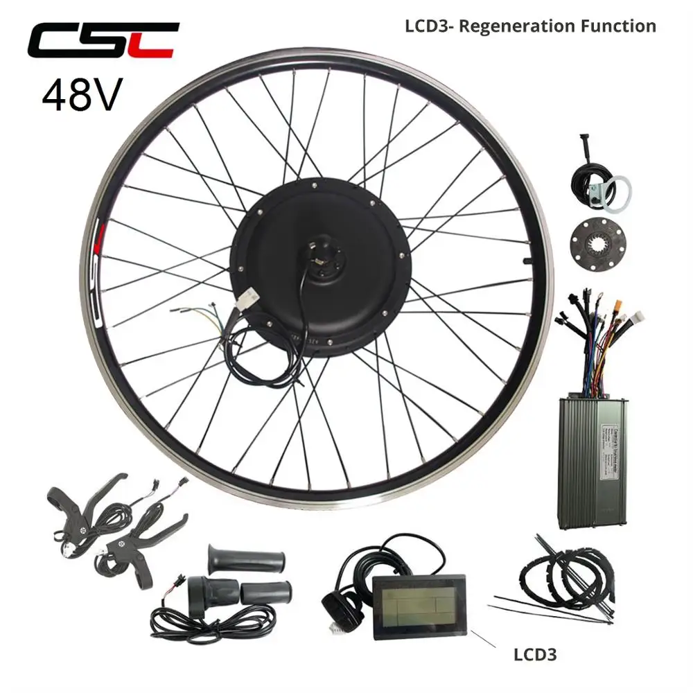 Best eBIKE Conversion Kit 20-29 inch 700C Electric Bicycle Conversion Kit 48V 1000W 1500W 36V 250W 500W Front Rear Hub Motor Wheel 4