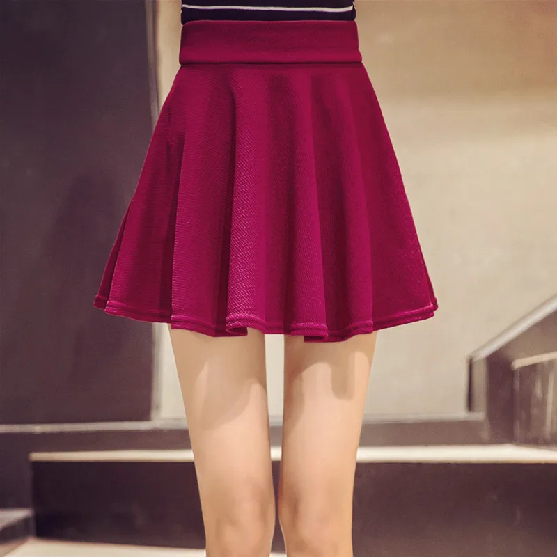 Danjeaner/Женская облегающая юбка-пачка для школы, короткая юбка, летняя, 10 цветов, мини-юбка с высокой талией, Faldas Mujer, короткая, Feminino - Цвет: wine