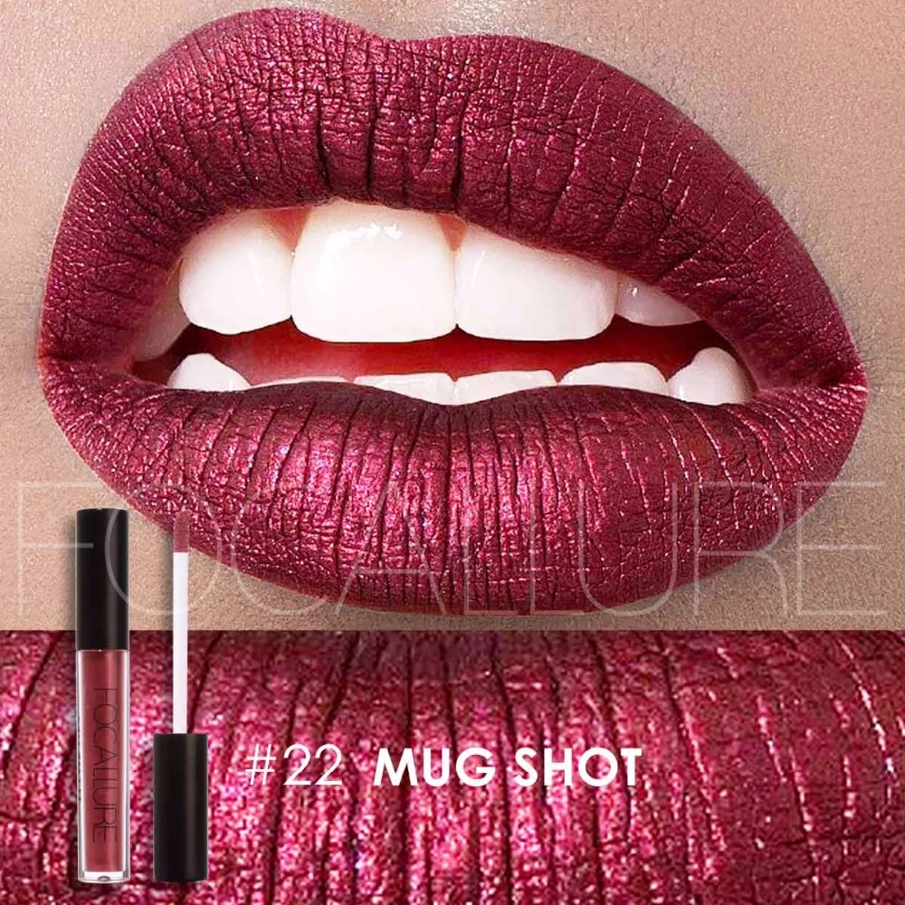 Metallic Pearlescent Non Fading Lip Color Matte Face Long