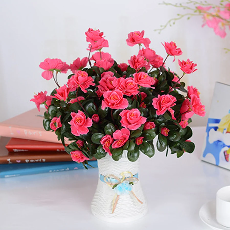 Artificial Red Azalea Bush 1