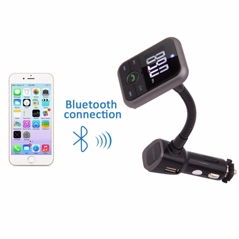 Car FM Transmitter Wireless Radio Adapter USB Car Charger /&Remote US