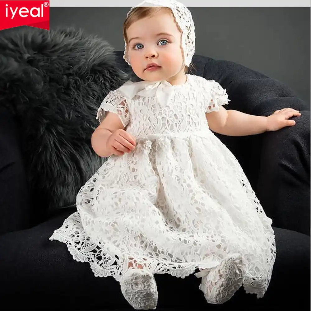 baby girl lace christening gown