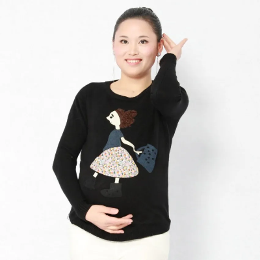 2018 New Pregnant Women Pregnant Sweater Women's Long Sweater Loose Winter Coat Maternity Sweater