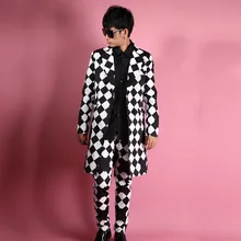 Мужские костюмы на заказ, комплекты(куртка+ брюки), длинный Повседневный пиджак, мужской модный приталенный Блейзер, пальто, одежда для певца, танцора, сцены