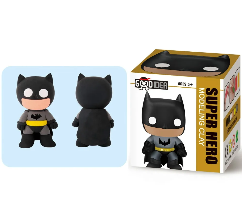 

Children's Puzzle DIY Color Marvel plasticine slime toys Mud Batman SpongeBob Cartoon Character Super Heroes Polymer Clay Lizun
