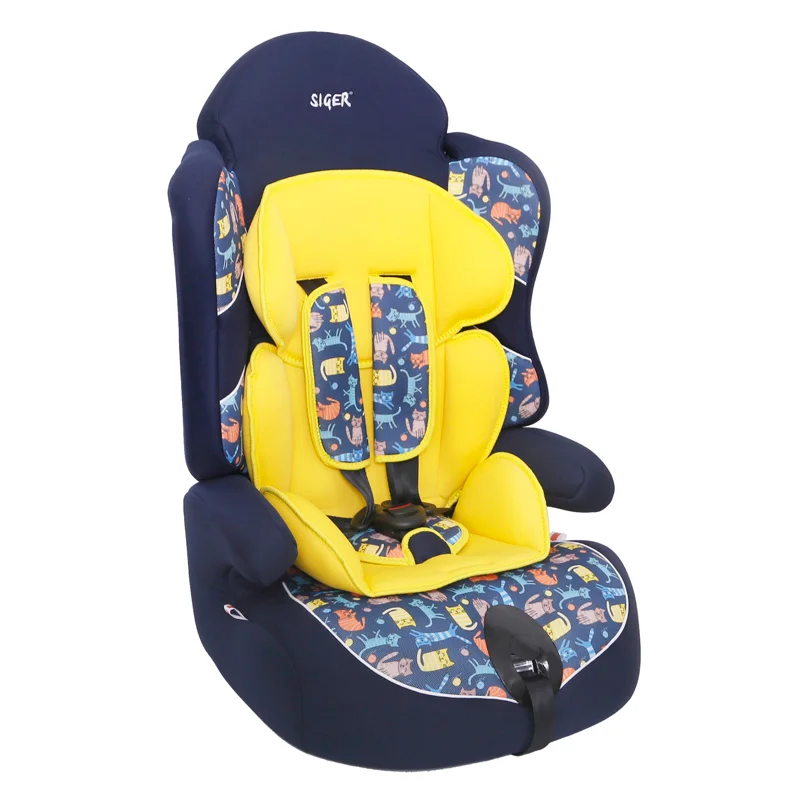 Детское автокресло Siger "Драйв"(БЕЗ Isofix) 1-12 лет, 9-36 кг, 1/2/3 - Цвет: Кошка