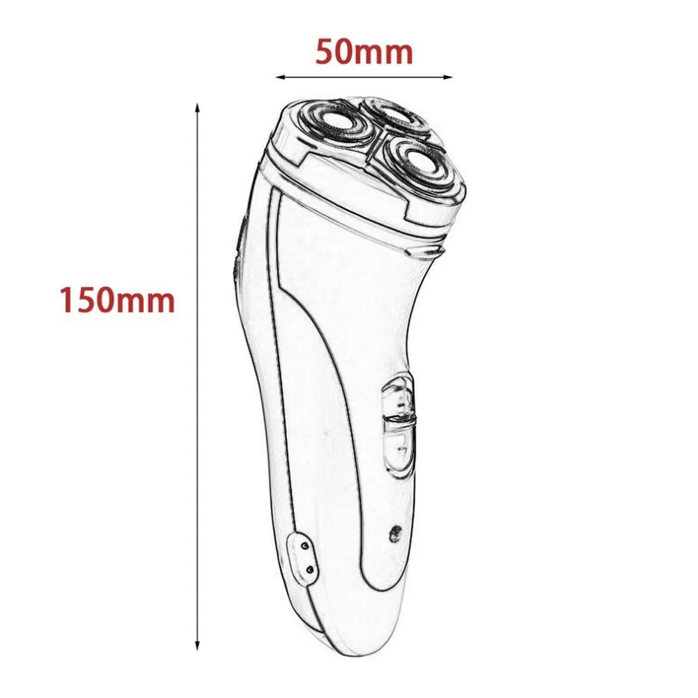 В комплект входят 3 лезвия электрическая бритва электробритва s для мужчин Перезаряжаемые электробритва Портативный электрическая бритва с светодиодный освещения Функция