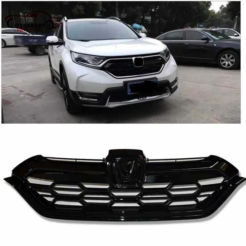 

FRONT RACING GRILLE RAPTOR GRILL BUMPER MASK COVER FIT FOR CRV CR-V 2017-18 GRILLS GRILL ABS CAR STYLING AUTO SUV ACCESSORIES